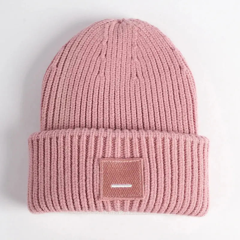 2025 New Winter Hats For Women Wool Blended Knit Wool Smiling Face Couple Cap Lady Thread Knitted Beanie Chapeau Warm Bonnet RosyasT