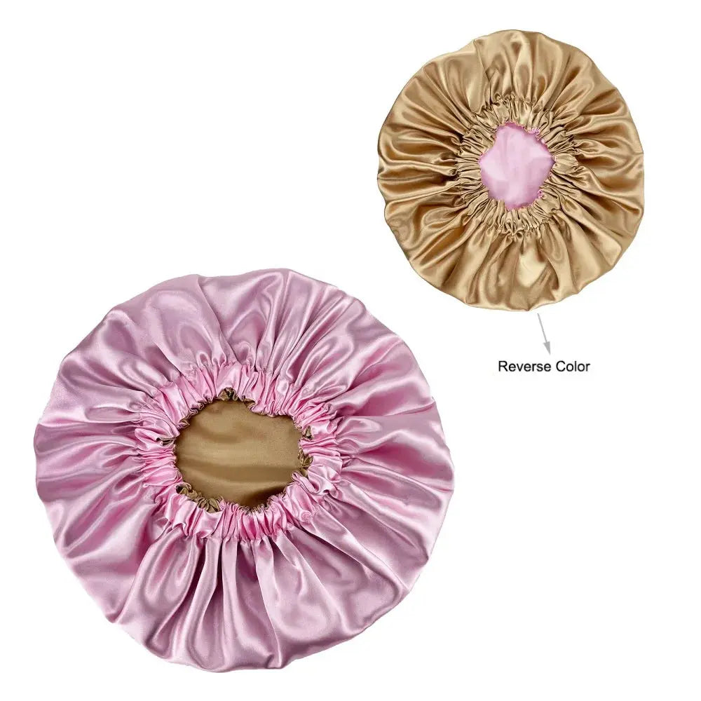 New Extra Large Women African Pattern Print Fabric Ankara Bonnets Satin Lined Bonnets Night Sleep Hat Ladies Turban Wholesale RosyasT