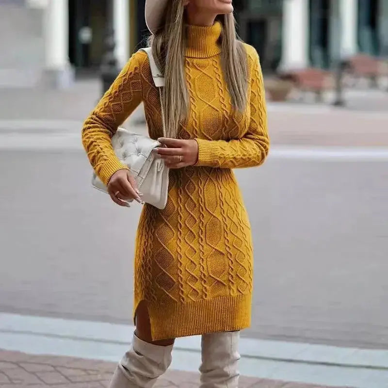 Autumn-Winter-Knitted-Dress RosyasT