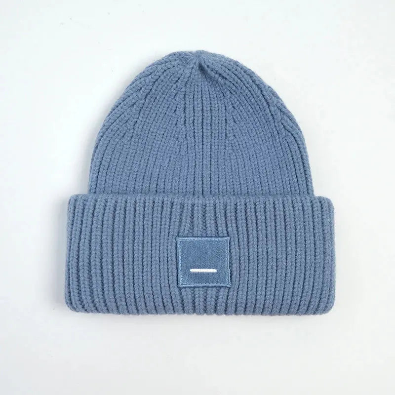 2025 New Winter Hats For Women Wool Blended Knit Wool Smiling Face Couple Cap Lady Thread Knitted Beanie Chapeau Warm Bonnet RosyasT