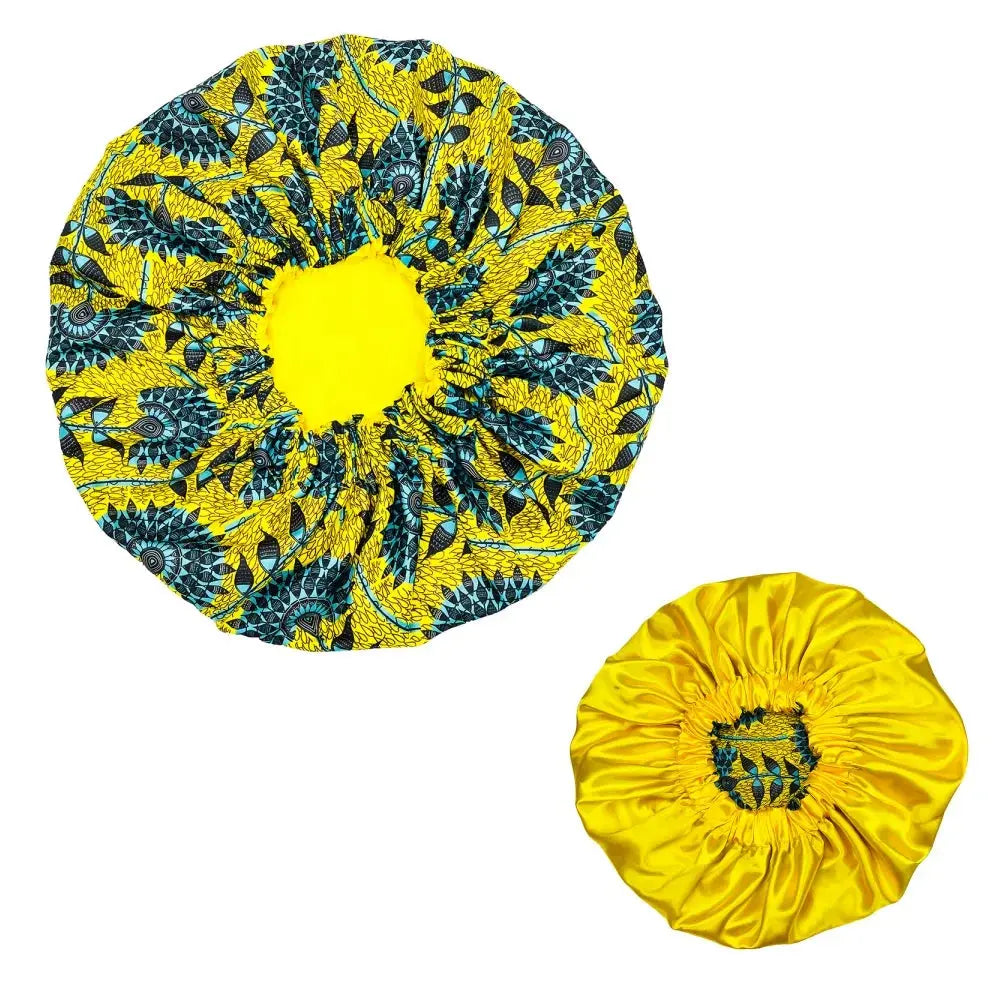 New Extra Large Women African Pattern Print Fabric Ankara Bonnets Satin Lined Bonnets Night Sleep Hat Ladies Turban Wholesale RosyasT