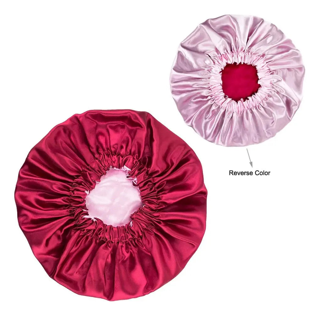 New Extra Large Women African Pattern Print Fabric Ankara Bonnets Satin Lined Bonnets Night Sleep Hat Ladies Turban Wholesale RosyasT