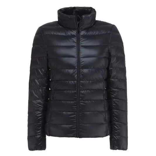 Women Fall Jacket Fashion Short Ultra Lightweight Packable Puffer Coats  Female Down Warm Slim Fit RosyasT